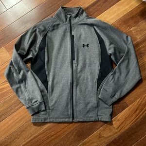 Men’s Under Armour gray and black zip up